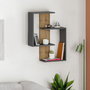 Hanah Home Paranoid Estantería de Pared Antracita y Roble Oscuro
